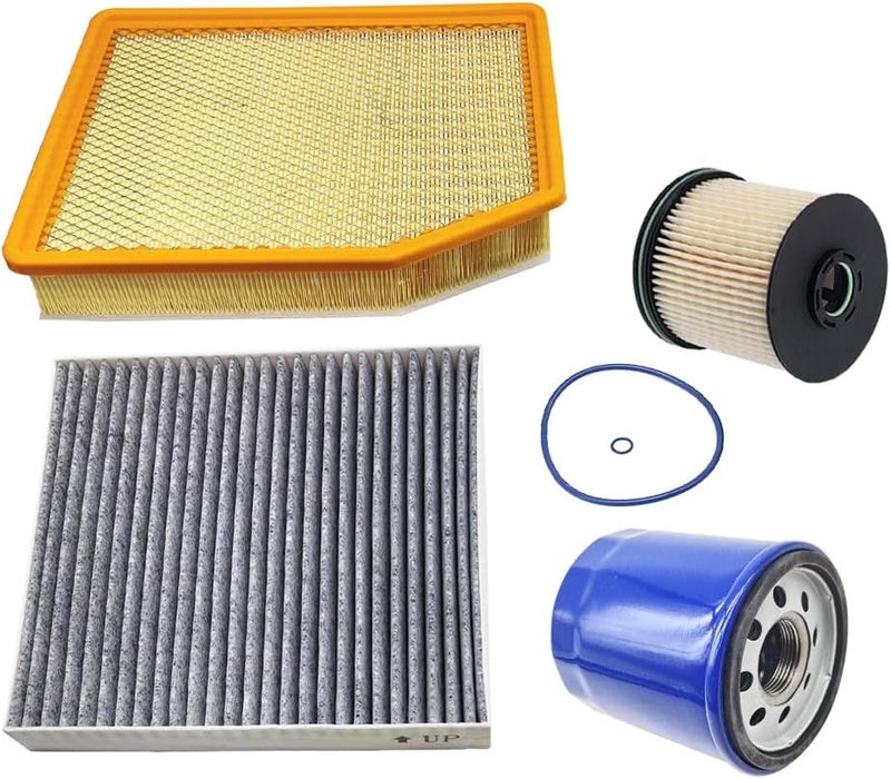 GOLACOD 3.0L Duramax Filter Kit with TP1015 & PF66, 13508023, A3244C – Fuel, Oil, Cabin, Air Filters Compatible with 2020-2023 GMC Sierra/Yukon XL, Chevy Silverado 1500/Suburban/Tahoe - Image 1